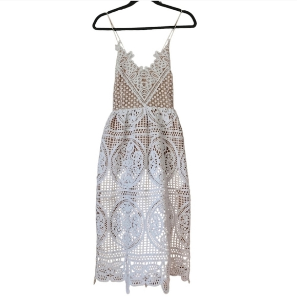 Two Sisters the Label Annabelle White Crochet Lace Dress Boho Birthday Wedding - Picture 5 of 16